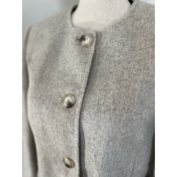 LAMARQUE Alyssia Heather Beige Double Face Wool Jacket XS NWT - Picture 5 of 12